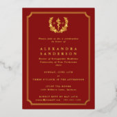 Red Doctor in de osteopathische geneeskunde Afstud Folie Uitnodiging (Voorkant)