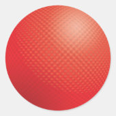 Red Dodgeball Ronde Sticker (Voorkant)