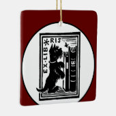 Red Dog Bookplate  Book Club Keramisch Ornament (Rechts)