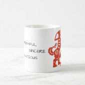 Red Dog Chinese Papercut Personality Zodiac Mok (Center)