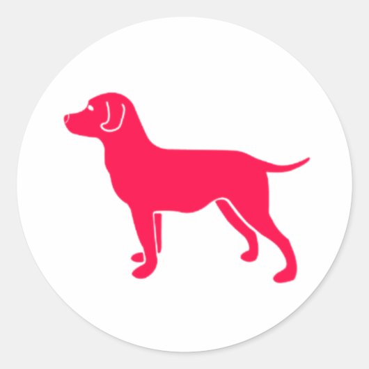 Red Dog Design Ronde Sticker (Voorkant)