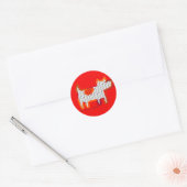 'Red Dog' Digitaal schilderij sticker Seal (Envelop)