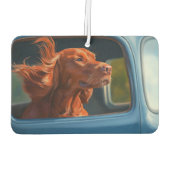 Red Dog Genieten van Schilderachtig Car Ride Art P Luchtverfrisser (Achterkant)