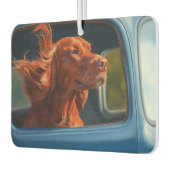 Red Dog Genieten van Schilderachtig Car Ride Art P Luchtverfrisser (Links)