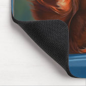 Red Dog Genieten van Schilderachtig Car Ride Art P Muismat (Hoek)