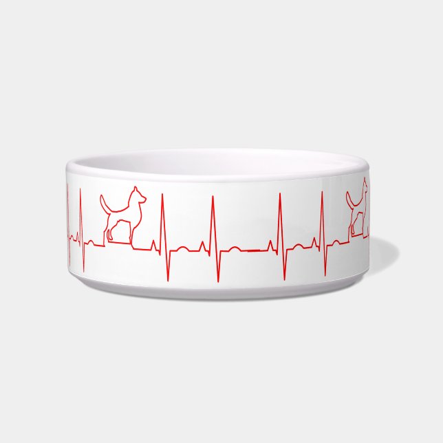 Red Dog Heartbeat Bowl Voerbakje (Voorkant)