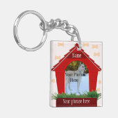 Red Dog House Dog Custom Memorial Sleutelhanger (Voorkant Links)