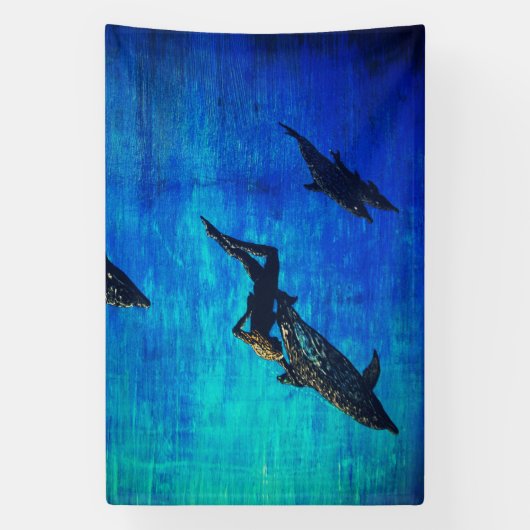 Red dolfijnen spandoek (Verticaal)