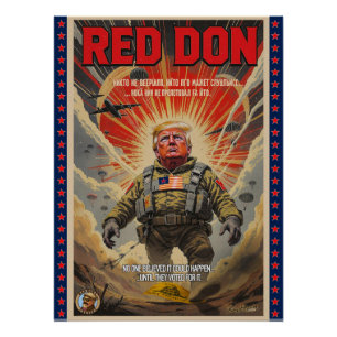 Red Don - Poster voor satirische politieke kunst