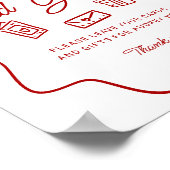 Red Doodle Cards and Gifts Display Poster (Hoek)
