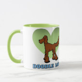 Red Doodle Love Coffee Mok (Links)