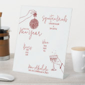 Red Doodle nieuwjaarsfeest Bar Reclamebord Met Voetstuk (Insitu)