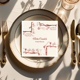 Red Doodle Thats Amore Italiaans Vrijgezellenfeest Servet