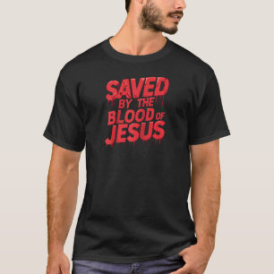 Red door het bloed Jezus Christus Christelijk Ragl T-shirt