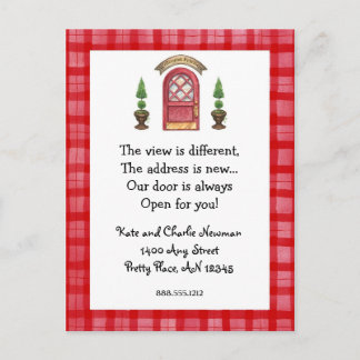 Red Door Nieuw Adres Briefkaart