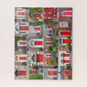 Red Doors of Dublin Ireland Jigzaag Puzzle Legpuzzel (Verticaal)