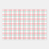 Red Dot and Plaid Christmas Collection Inpakpapier Vel (Voorkant 3)