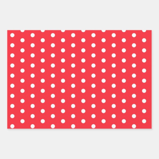 Red Dot and Plaid Christmas Collection Inpakpapier Vel (Voorkant)