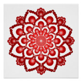 Red Dot Mandala Perfect Poster (Voorkant)