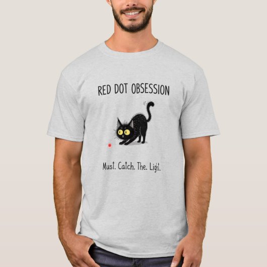 Red Dot Obsession Laser Chase Cat Tee T-shirt (Voorkant)