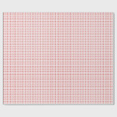 Red Dot Pattern op White Gift Wrapping Paper Cadeaupapier (Vlak)