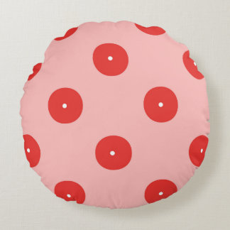 Red dots pattern rond kussen