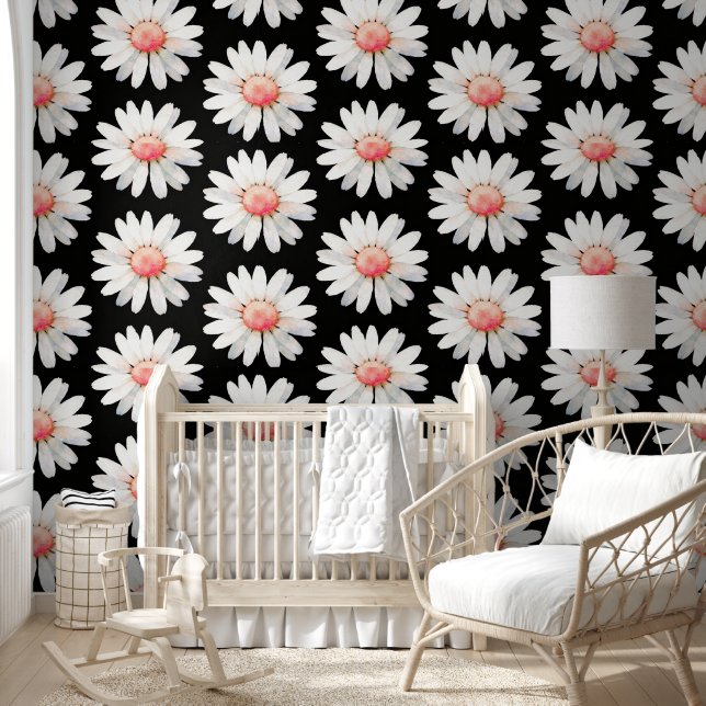 Red Dotted Daisy's Behang (Kinderen)