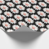Red Dotted Daisy's Cadeaupapier (Hoek)