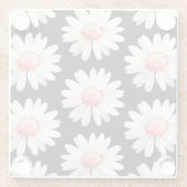 Red Dotted Daisy's Glazen Onderzetter (Achterkant)