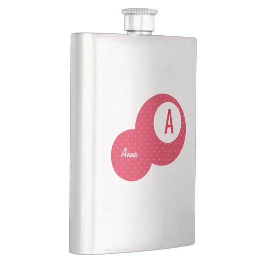 Red Dotty gepersonaliseerd Monogram Flacon (Rechts)
