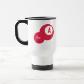 Red Dotty gepersonaliseerd Monogram Reisbeker (Links)