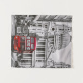 Red Double Decker Bus door London St Paul Cathedra Wandkleed (Voorkant (horizontaal))