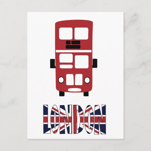Red double decker bus London briefkaart (Voorkant)