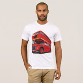 Red Double Decker Bus Mannen T-Shirt (Voorkant volledig)