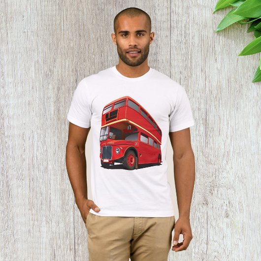 Red Double Decker Bus Mannen T-Shirt