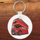 Red Double Decker Bus Sleutelhanger (Voorkant)