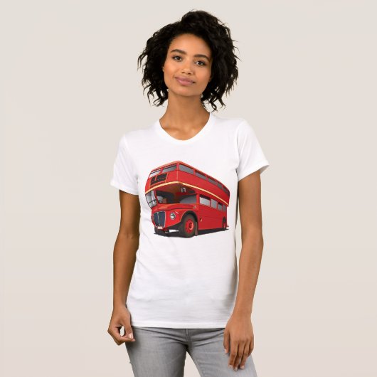 Red Double Decker Bus Womens T-Shirt (Voorkant volledig)