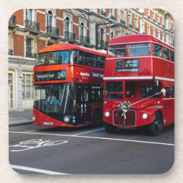 Red Double Decker Buses Bier Onderzetter