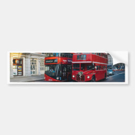 Red Double Decker Buses Bumpersticker