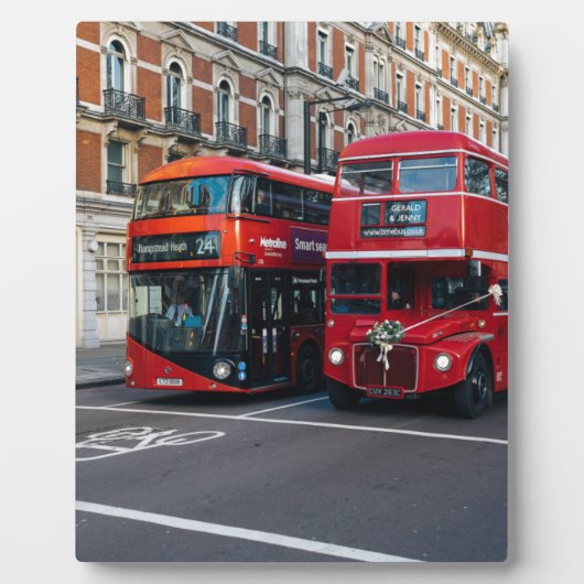 Red Double Decker Buses Fotoplaat (Voorkant)