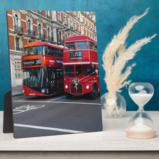 Red Double Decker Buses Fotoplaat (Zijkant)