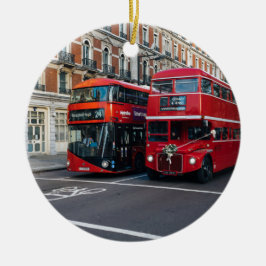 Red Double Decker Buses Keramisch Ornament