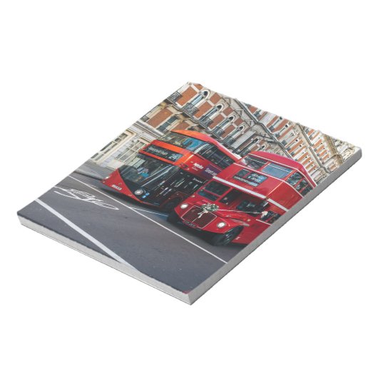 Red Double Decker Buses Notitieblok (Linkerzijde)