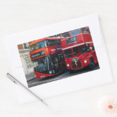 Red Double Decker Buses Rechthoekige Sticker (Envelop)