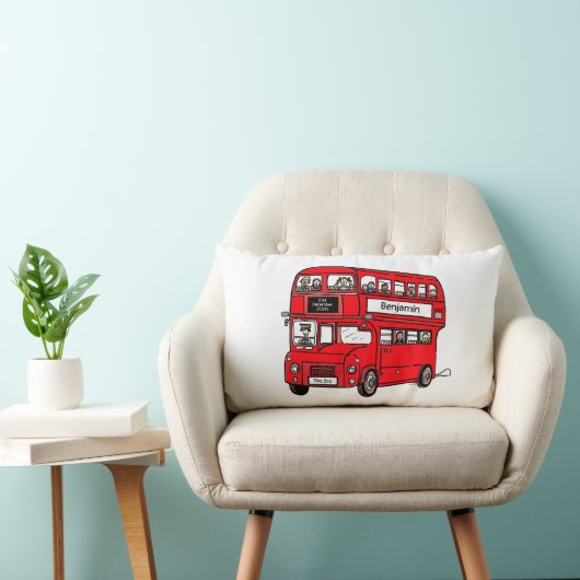 Red Double Decker London Bus Newborn Gift Kussen (Stoel)