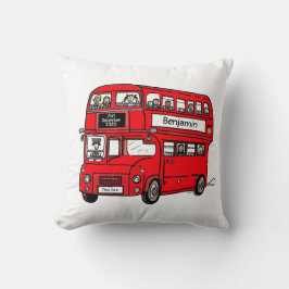 Red Double Decker London Bus Newborn Gift Kussen