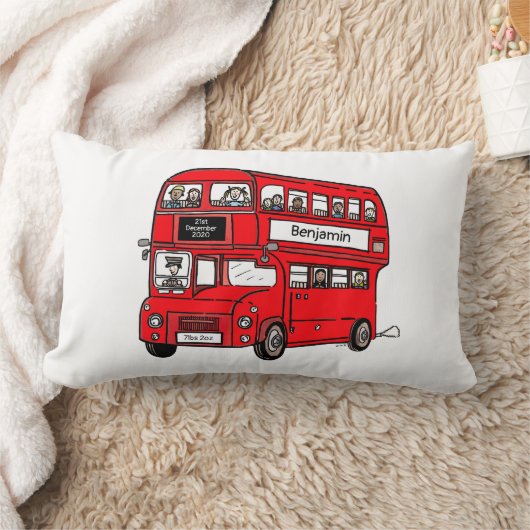 Red Double Decker London Bus Newborn Gift Kussen (Deken)