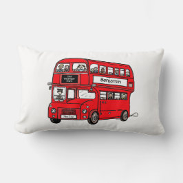 Red Double Decker London Bus Newborn Gift Kussen