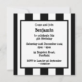 Red Double Decker London Bus Verjaardag uitnodigin Kaart (Achterkant)