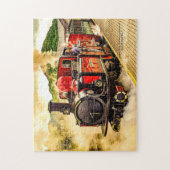 Red Double Fairlie Steam Train Loco - Wales Vereni Legpuzzel (Verticaal)